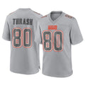 Kooe C.Browns #80 Jamari Thrash Player Gray Atmosphere Fashion Game Stitched Jerseys