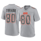 Kooe C.Browns #80 Jamari Thrash Player Gray Atmosphere Fashion Game Stitched Jerseys