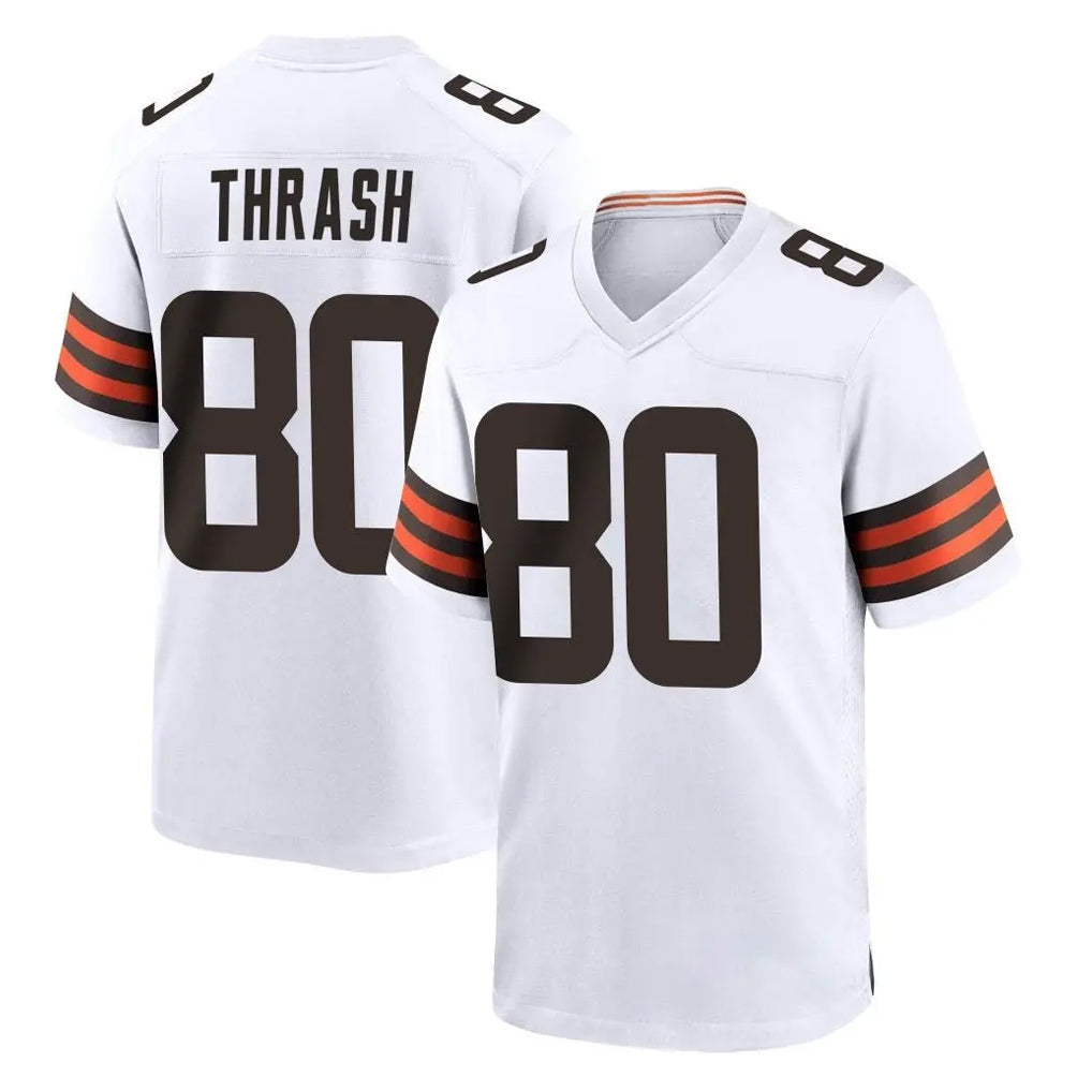 Kooe C.Browns #80 Jamari Thrash Player White Home Game Stitched Jerseys