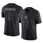 Kooe C.Browns #8 Dillon Gabriel Player Black Reflective Home Game Stitched Jerseys
