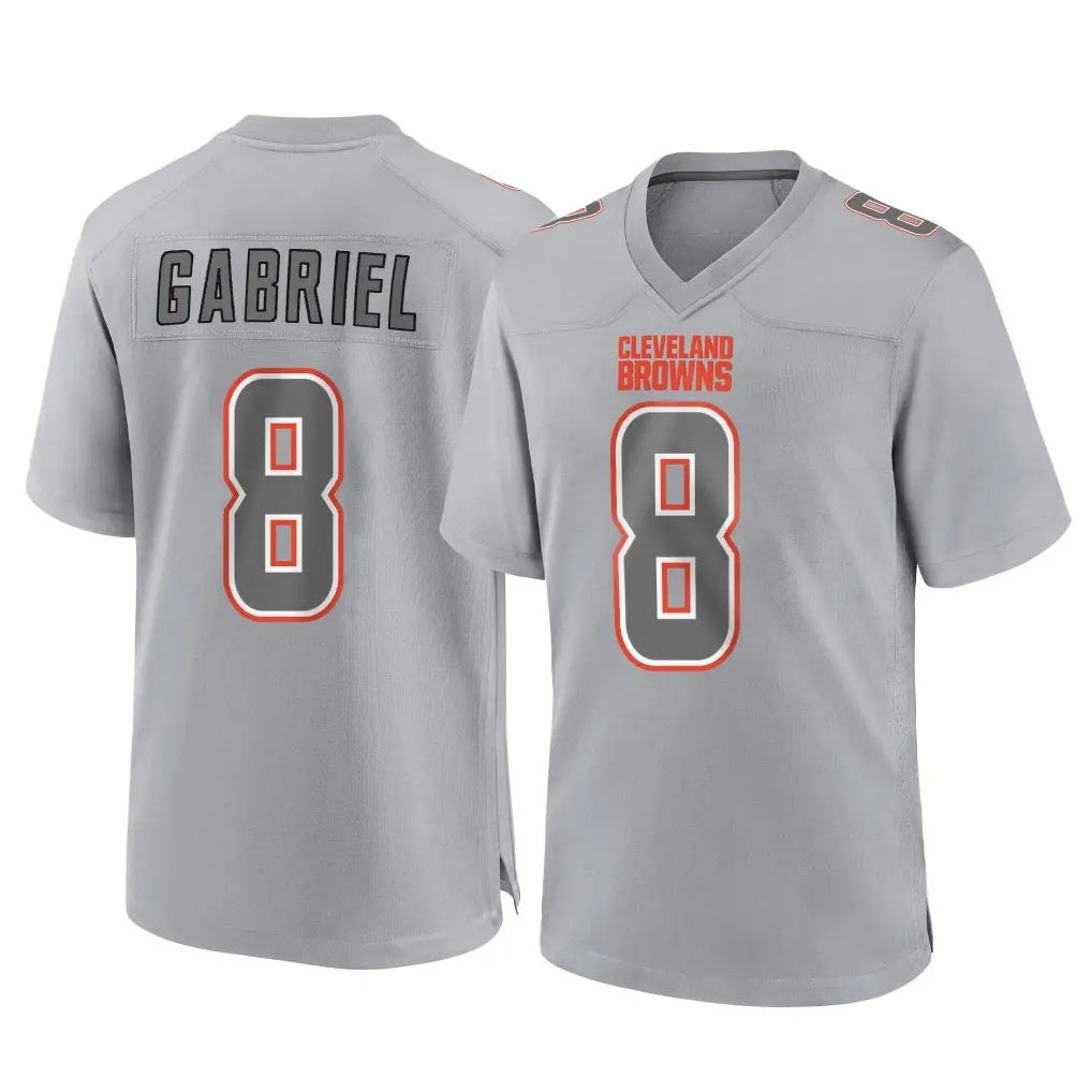 Kooe C.Browns #8 Dillon Gabriel Player Gray Atmosphere Fashion Game Stitched Jerseys