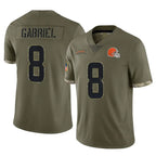 Kooe C.Browns #8 Dillon Gabriel Player Olive Salute to Service Limited Game Stitched Jerseys