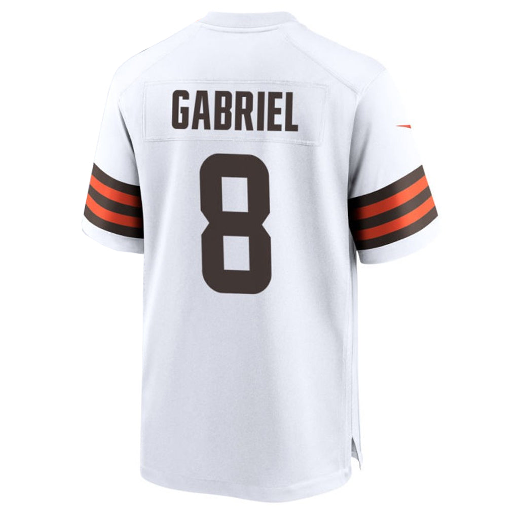 Kooe C.Browns #8 Dillon Gabriel Player White Home Game Stitched Jerseys