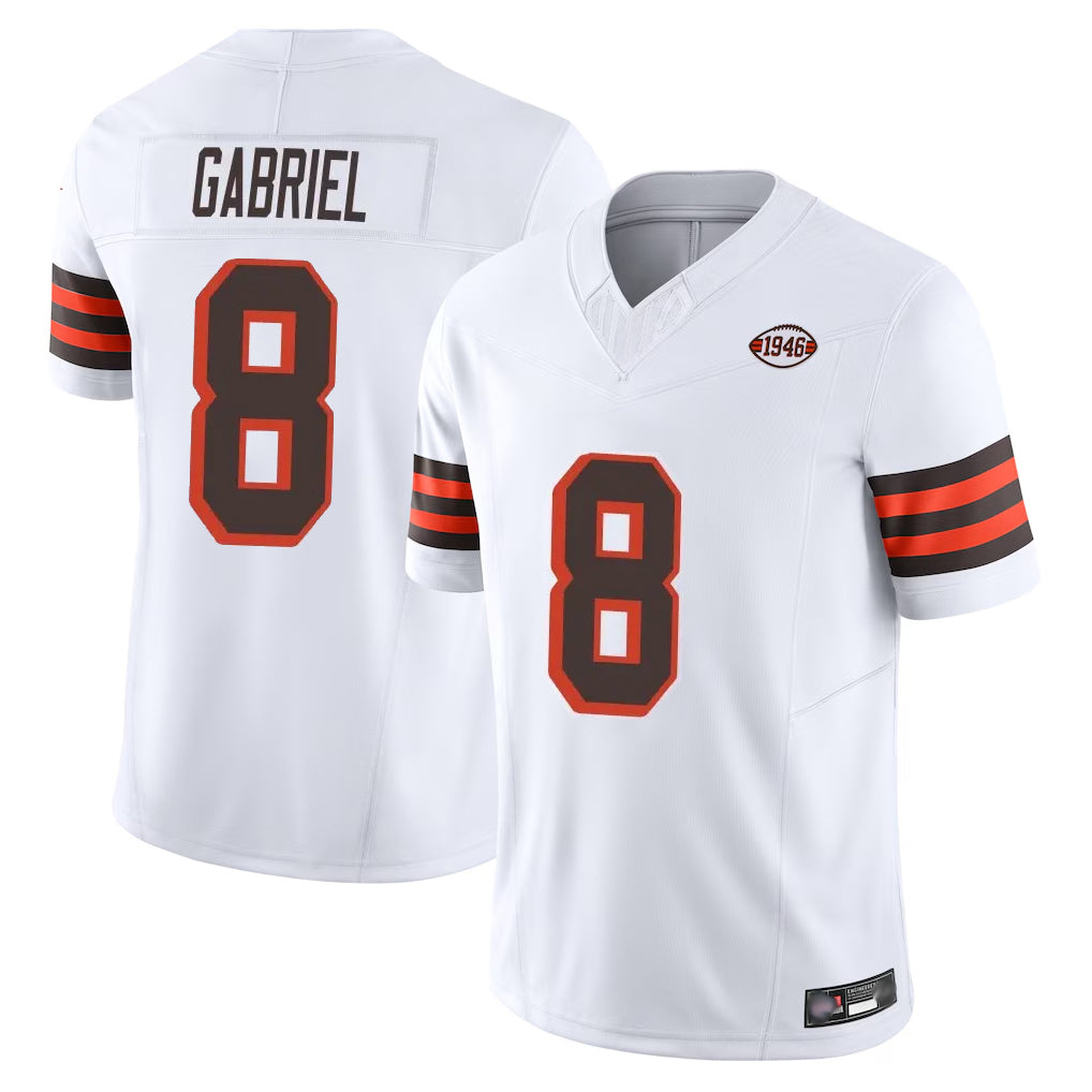 Kooe C.Browns #8 Dillon Gabriel Player White Limited Vapor F.U.S.E. Alternate Game Stitched Jerseys