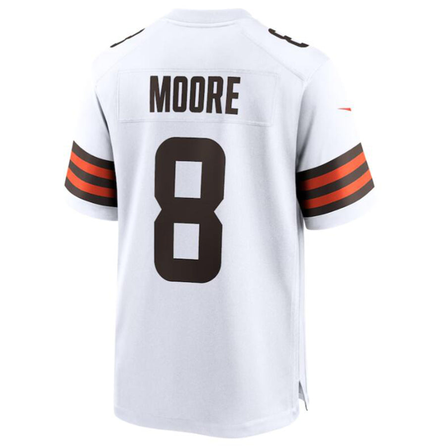Kooe C.Browns #8 Elijah Moore White Game Retired Player Jersey American Stitched Jersey