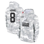Kooe C.Browns #8 Jared Verse Player Arctic Camo Salute to Service Hoodies Limited Game Stitched Jerseys