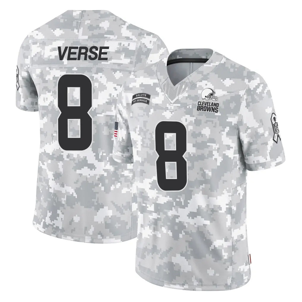 Kooe C.Browns #8 Jared Verse Player Arctic Camo Salute to Service Limited Home Game Stitched Jerseys