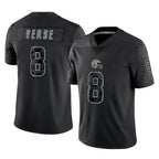 Kooe C.Browns #8 Jared Verse Player Black Reflective Home Game Stitched Jerseys
