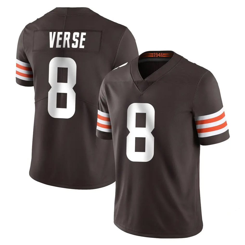 Kooe C.Browns #8 Jared Verse Player Brown Color Vapor Untouchable Limited Home Game Stitched Jerseys