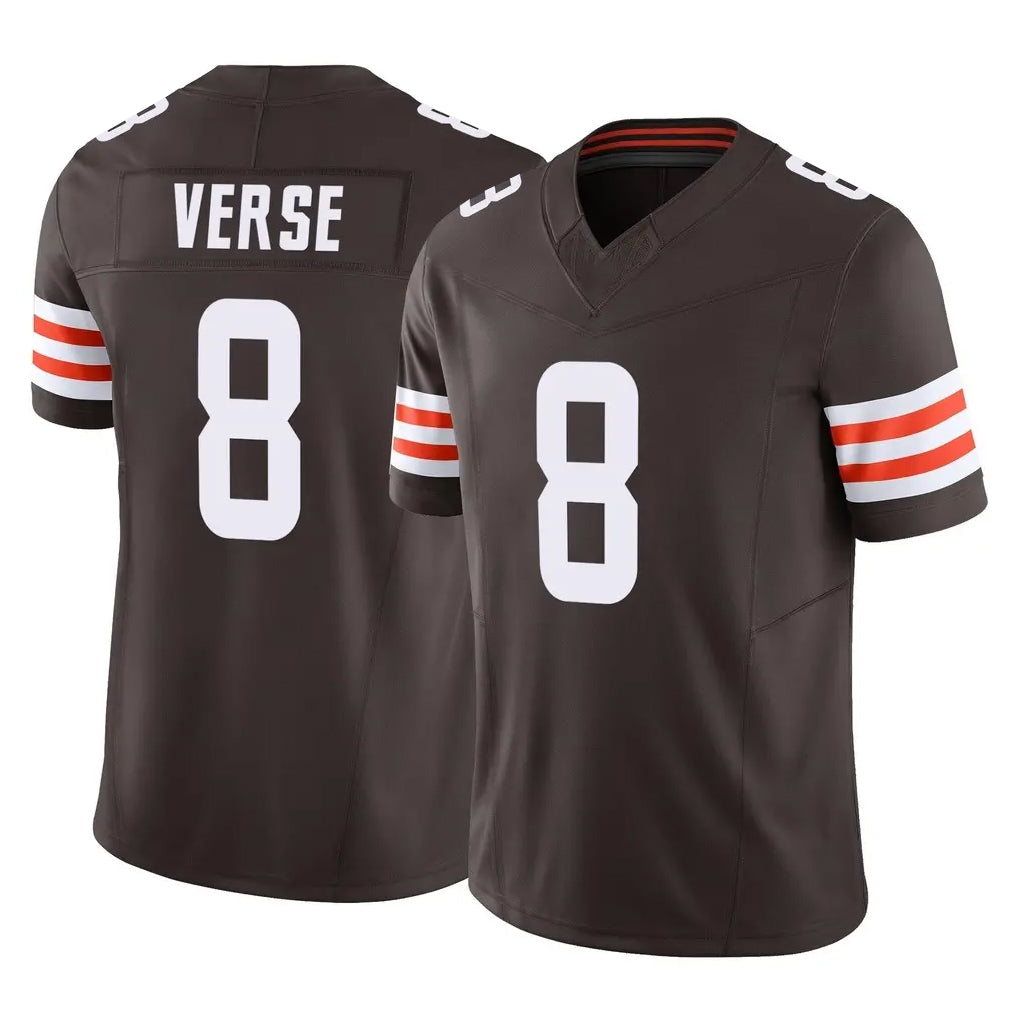 Kooe C.Browns #8 Jared Verse Player Brown Vapor F.U.S.E. Limited Home Game Stitched Jerseys