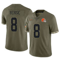 Kooe C.Browns #8 Jared Verse Player Olive Salute to Service Limited Game Stitched Jerseys