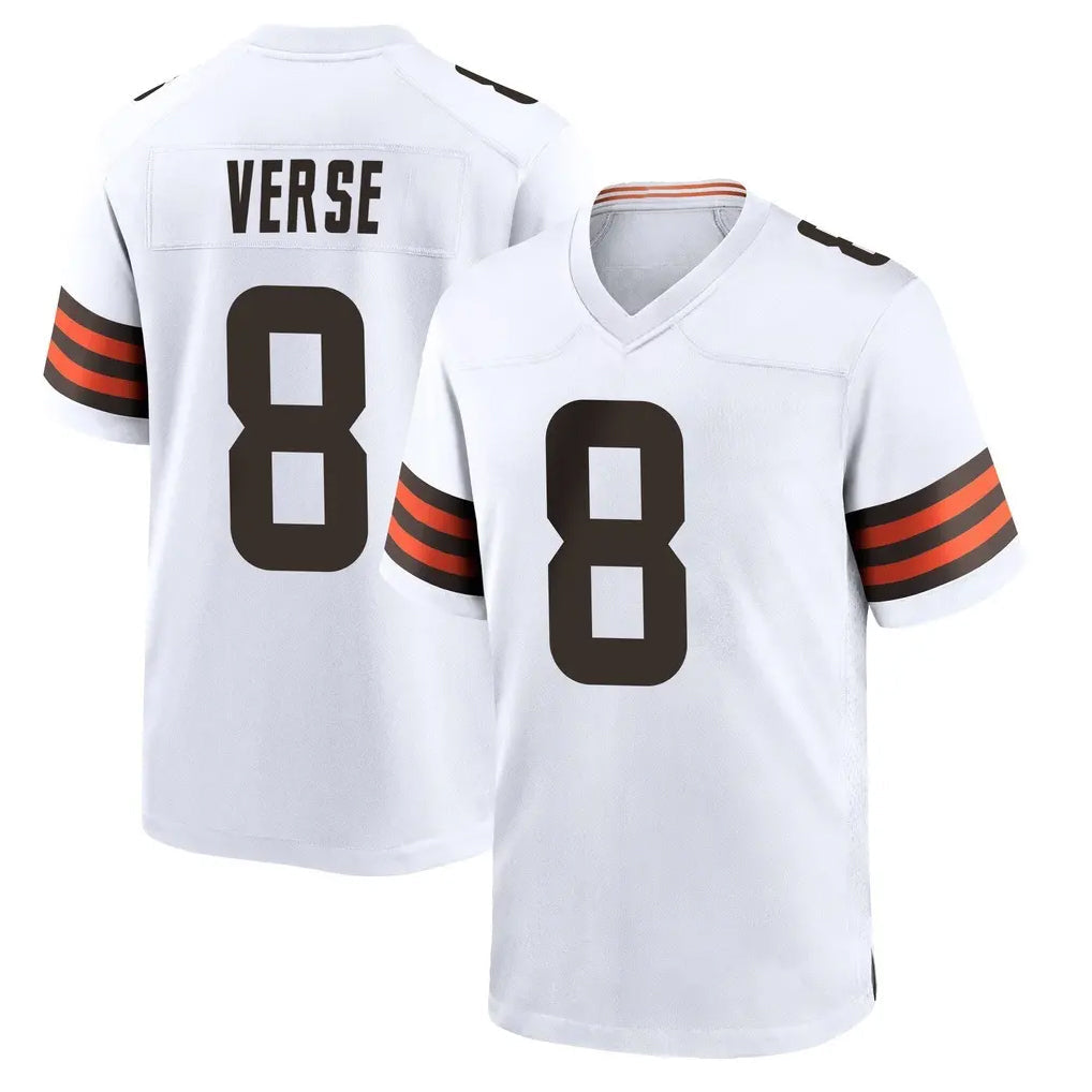 Kooe C.Browns #8 Jared Verse Player White Home Game Stitched Jerseys