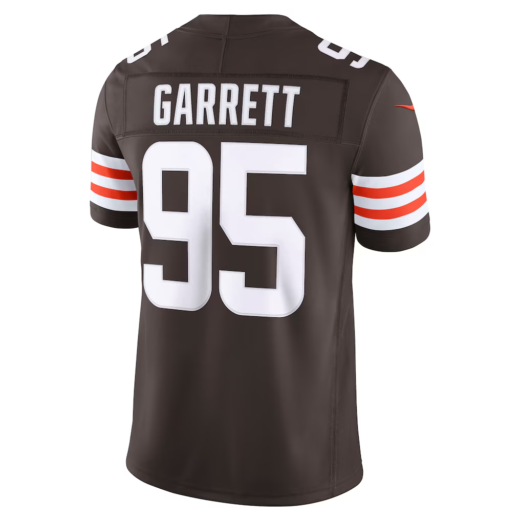 Kooe C.Browns #95 Myles Garrett Brown Team Vapor F.U.S.E. Stitched Limited Jerseys