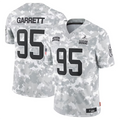 KooeC.Browns #95 Myles Garrett Player Arctic Camo Salute to Service Limited Stitched Jerseys