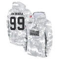 Kooe C.Browns #99 Julian Okwara Player Arctic Camo Salute to Service Hoodies Limited Game Stitched Jerseys