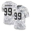 Kooe C.Browns #99 Julian Okwara Player Arctic Camo Salute to Service Limited Home Game Stitched Jerseys
