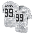 Kooe C.Browns #99 Julian Okwara Player Arctic Camo Salute to Service Limited Home Game Stitched Jerseys