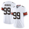 Kooe C.Browns #99 Julian Okwara Player White Vapor F.U.S.E. Limited Home Game Stitched Jerseys
