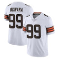 Kooe C.Browns #99 Julian Okwara Player White Vapor Untouchable Limited Home Game Stitched Jerseys