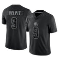 Kooe C.Browns #9 Grant Delpit Player Black Reflective Home Game Stitched Jerseys