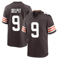 Kooe C.Browns #9 Grant Delpit Player Brown Home Game Stitched Jerseys