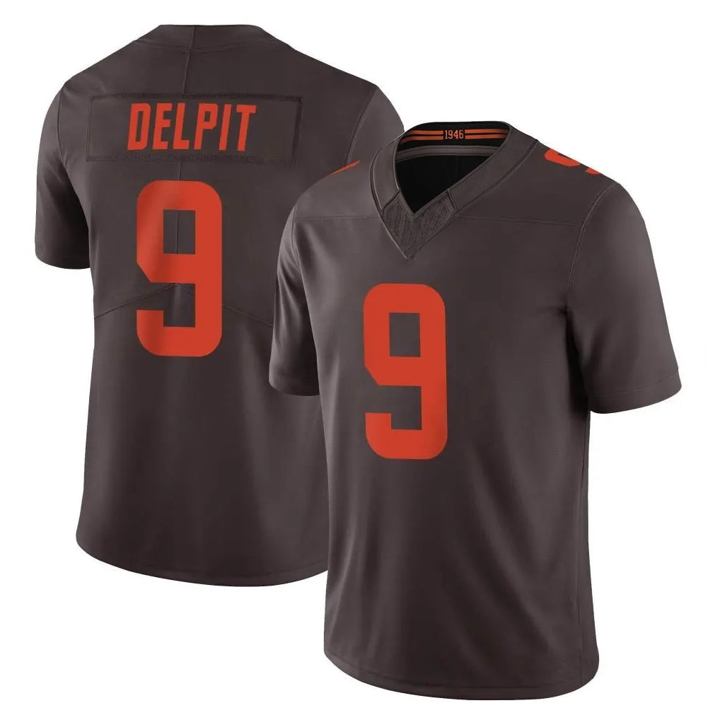 Kooe C.Browns #9 Grant Delpit Player Brown Limited Vapor F.U.S.E. Alternate Game Stitched Jerseys