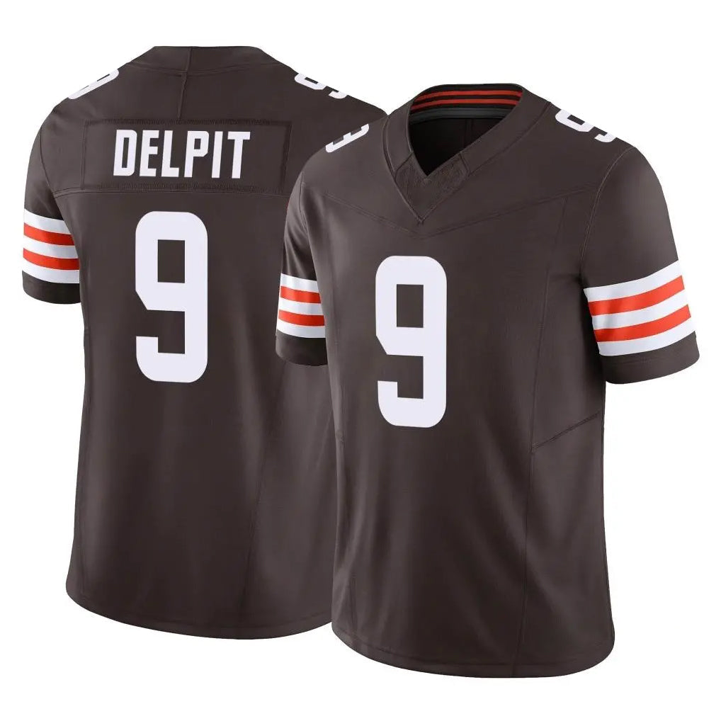 Kooe C.Browns #9 Grant Delpit Player Brown Vapor F.U.S.E. Limited Home Game Stitched Jerseys