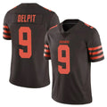 Kooe C.Browns #9 Grant Delpit Player Browns Color Rush Limited Home Game Stitched Jerseys
