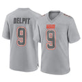 Kooe C.Browns #9 Grant Delpit Player Gray Atmosphere Fashion Game Stitched Jerseys
