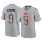 Kooe C.Browns #9 Grant Delpit Player Gray Atmosphere Fashion Game Stitched Jerseys