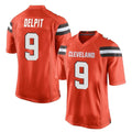 Kooe C.Browns #9 Grant Delpit Player Orange Home Game Stitched Jerseys
