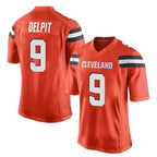 Kooe C.Browns #9 Grant Delpit Player Orange Home Game Stitched Jerseys