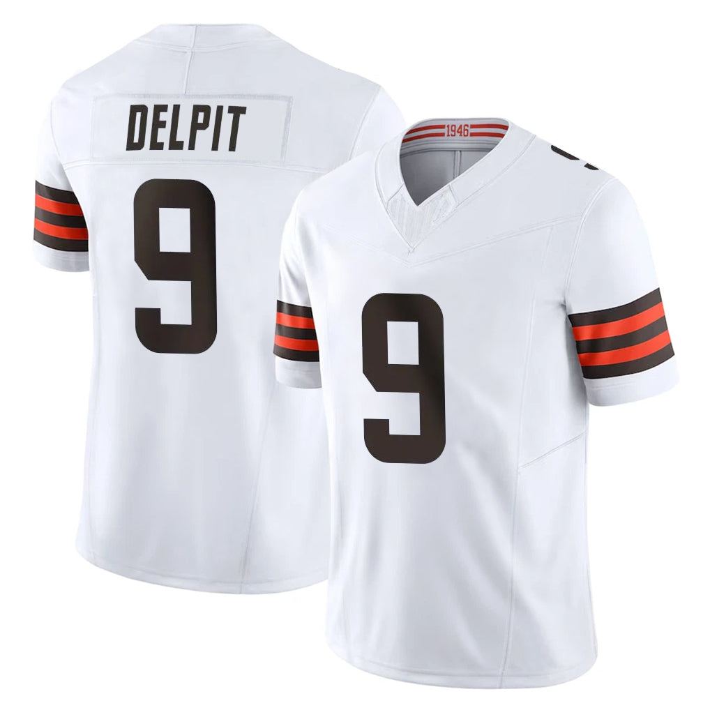 Kooe C.Browns #9 Grant Delpit Player White Vapor F.U.S.E. Limited Home Game Stitched Jerseys