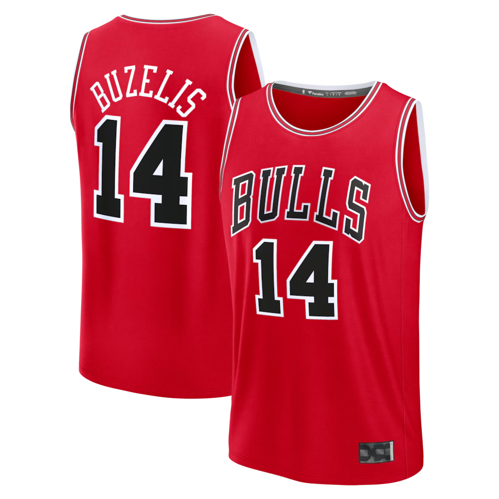 Kooe C.Bulls #14 Matas Buzelis Red Fast Break Replica Player Jerseys - Icon Edition