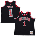 Kooe C.Bulls #1 Derrick Rose Mitchell & Ness Black Big & Tall 2010-11 Swingman Jerseys
