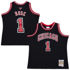 Kooe C.Bulls #1 Derrick Rose Mitchell & Ness Black Big & Tall 2010-11 Swingman Jerseys