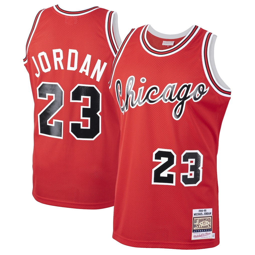 Kooe C.Bulls #23 Michael Jordan Mitchell & Ness Red 198485 Hardwood Classics Rookie Authentic Jerseys