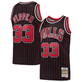 Kooe C.Bulls #33 Scottie Pippen Mitchell & Ness Black Hardwood Classics Swingman Jerseys
