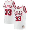 Kooe C.Bulls #33 Scottie Pippen Mitchell & Ness White Hardwood Classics Swingman Jerseys