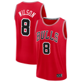 Kooe C.Bulls #8 Caleb Wilson Red 2026 Draft First Round Pick Fast Break Jerseys - Icon Edition