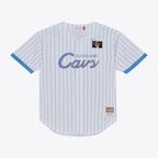 Kooe C.Cavaliers Mitchell & Ness White Head Coach Pinstripe Mesh Full-Button Baseball Jerseys