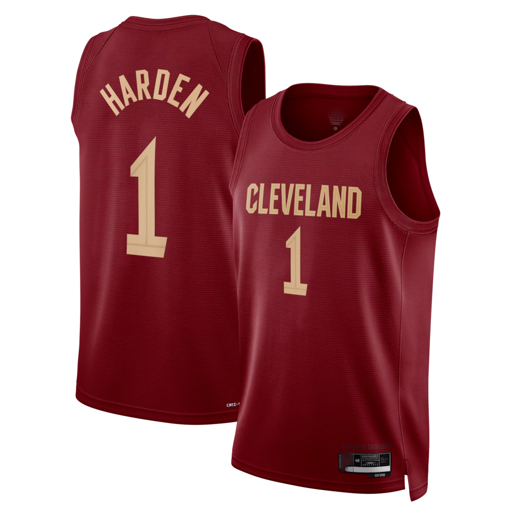 Kooe C.Cavaliers #1 James Harden Wine Swingman Jerseys - Icon Edition
