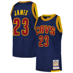 Kooe C.Cavaliers #23 LeBron James Mitchell & Ness Navy 201516 Hardwood Classics Authentic Jerseys