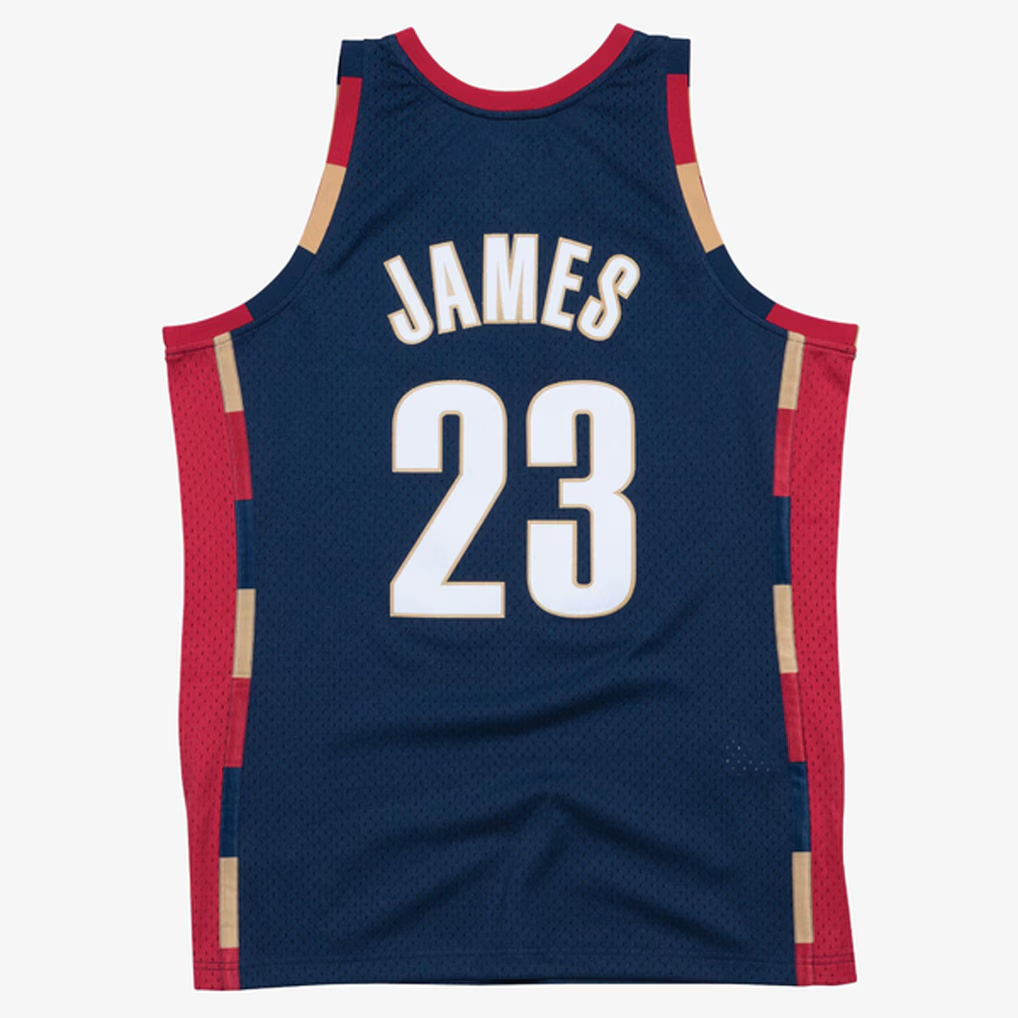 Kooe C.Cavaliers #23 LeBron James Mitchell & Ness Navy Hardwood Classics Swingman Jerseys
