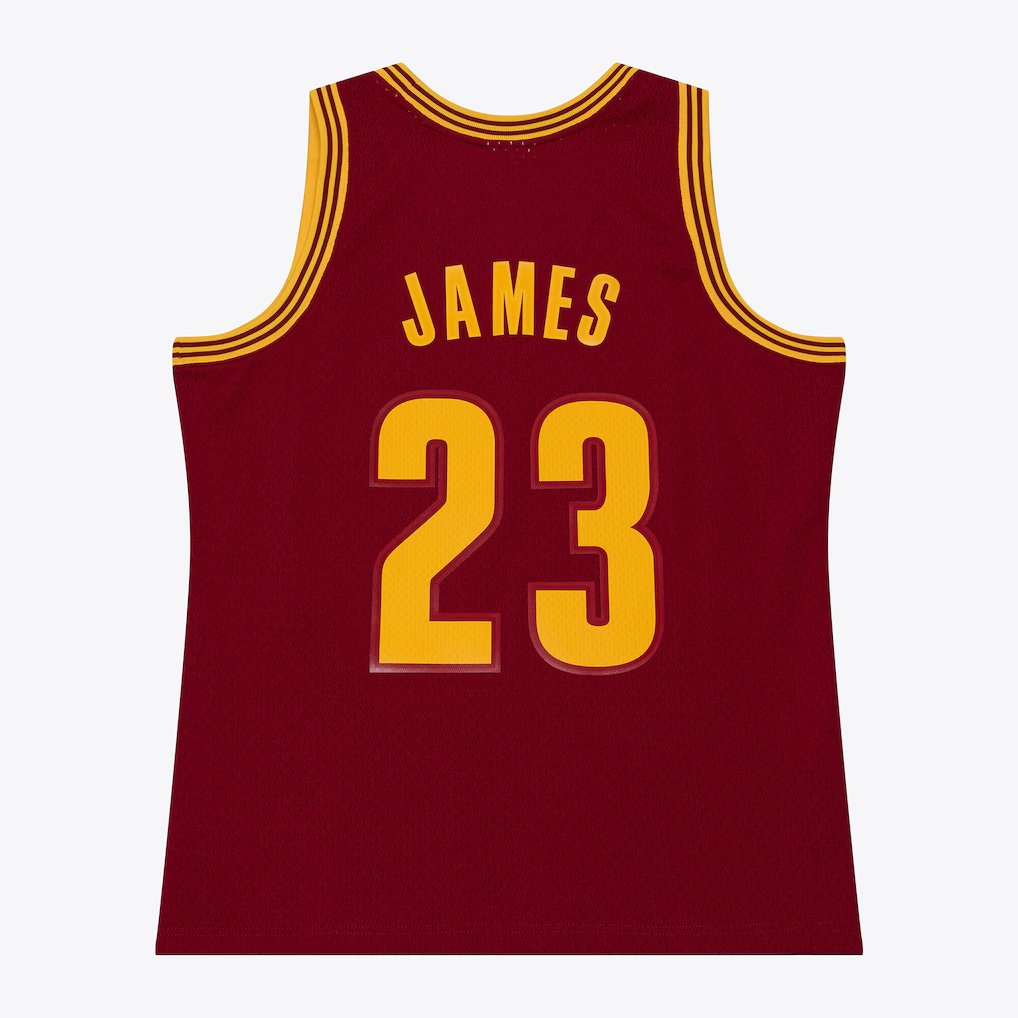 Kooe C.Cavaliers #23 LeBron James Mitchell & Ness Wine 2015-16 Swingman Jerseys