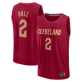 Kooe C.Cavaliers #2 Lonzo Ball Wine Fast Break Replica Jerseys - Icon Edition