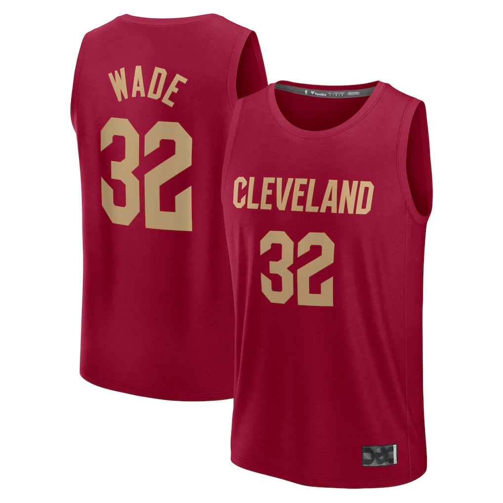Kooe C.Cavaliers #32 Dean Wade Wine Fast Break Player Jerseys - Icon Edition