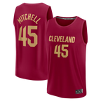 Kooe C.Cavaliers #45 Donovan Mitchell Wine Fast Break Replica Jerseys - Icon Edition