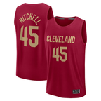 Kooe C.Cavaliers #45 Donovan Mitchell Wine Fast Break Replica Player Jerseys - Icon Edition