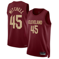 Kooe C.Cavaliers #45 Donovan Mitchell Wine Swingman Jerseys - Icon Edition